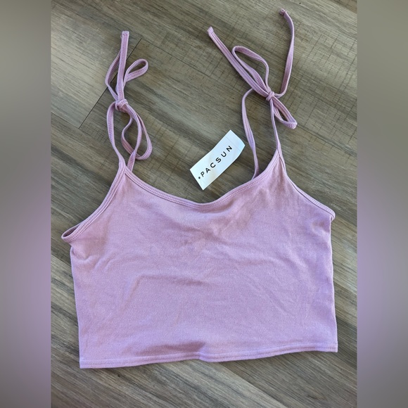 PacSun Tops - NWT PacSun Tie Straps Cropped Purple Tank Top